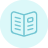 a small icon showing an opened book